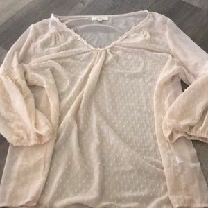 Pretty blush Swiss dot tunic